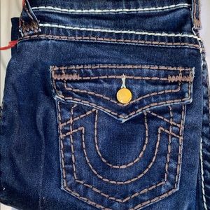 Blue/ light purple true religion jeans